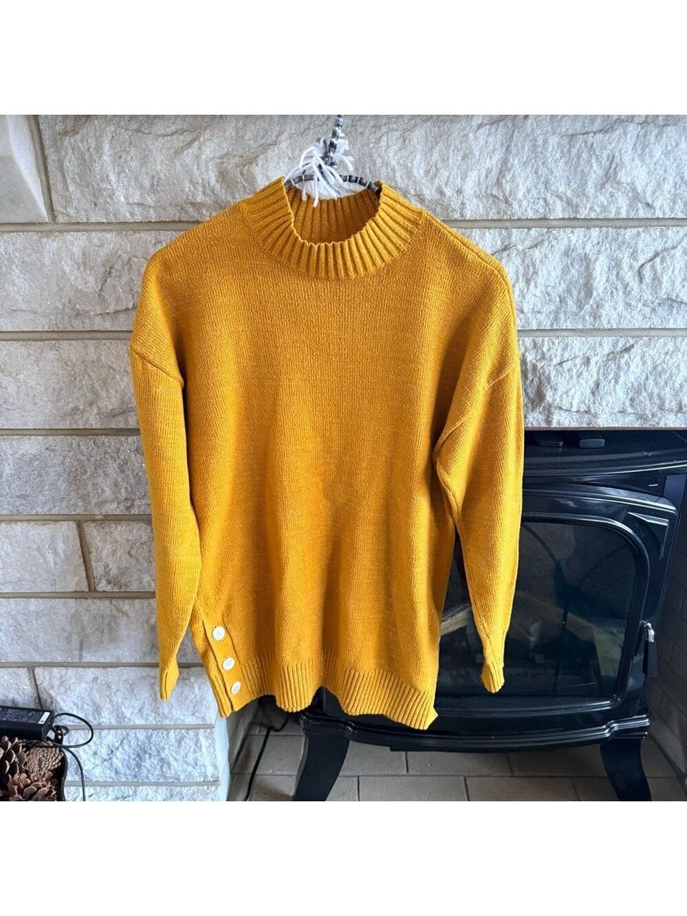 LC Lauren Conrad Yellow Mockneck Sweater Medium